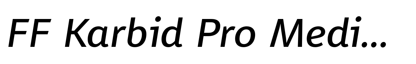 FF Karbid Pro Medium Italic
